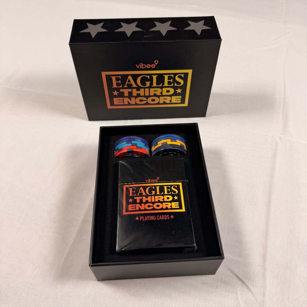 Eagles Third Encore Vibee Exclusive Playing Cards and Poker Chip Set